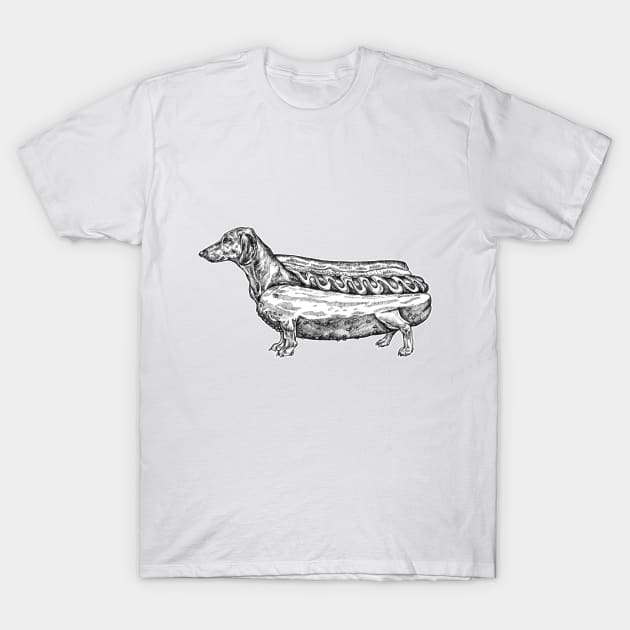 Hotdog T-Shirt by artillery_amu